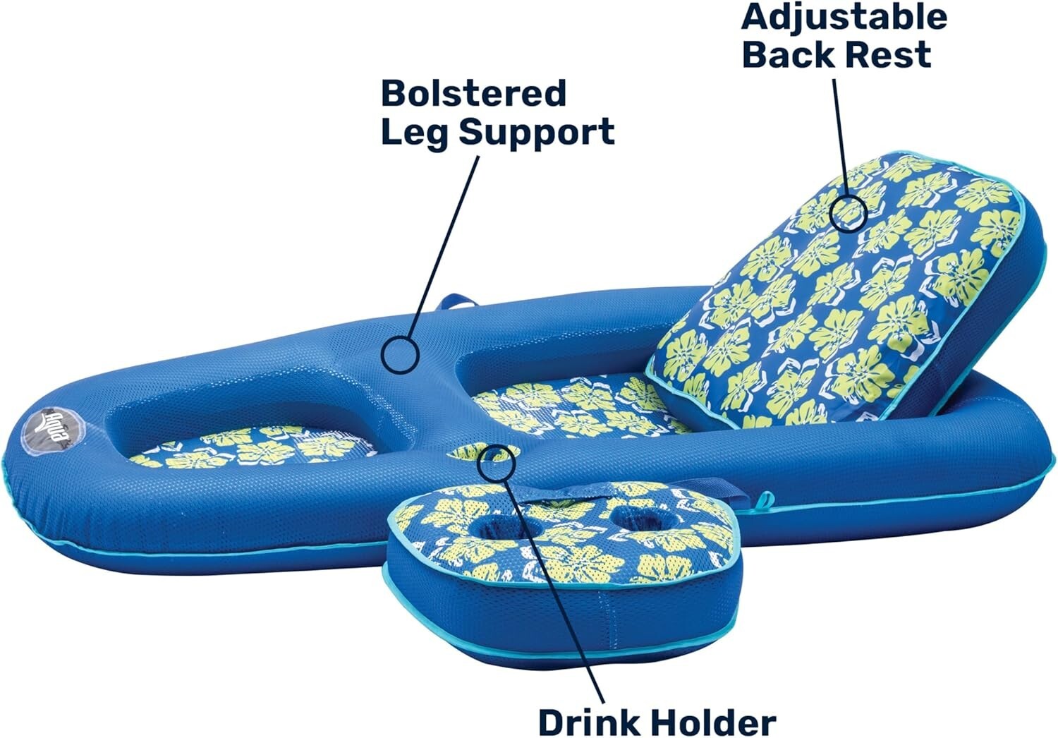 Luxury 2-in-1 Recliner Pool Float: Adjustable Lounge with Carry Caddy – Adults