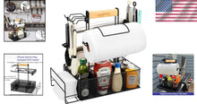 Load image into Gallery viewer, Versatile BBQ Caddy with Magnetic Tool Holder &amp; Paper Towel Rack for Grilling