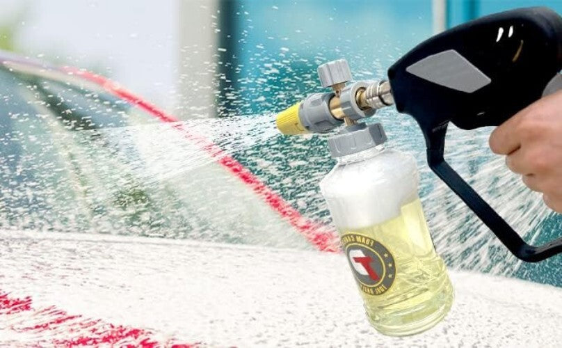 Versatile Adjustable Foam Cannon for Cars and Surfaces - Easy to Use at 5000 PSI