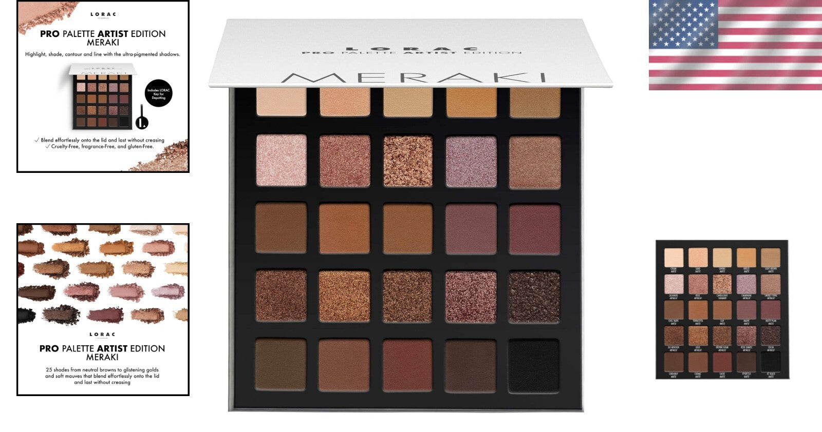 5.9-Inch PRO Eyeshadow Palette - High Pigmented, Gentle on Skin, Mirror Included