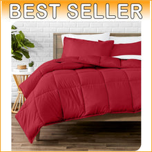 Load image into Gallery viewer, All-Season Ultra-Soft Comforter Set for Oversized King Beds - Red &amp; Modern Look