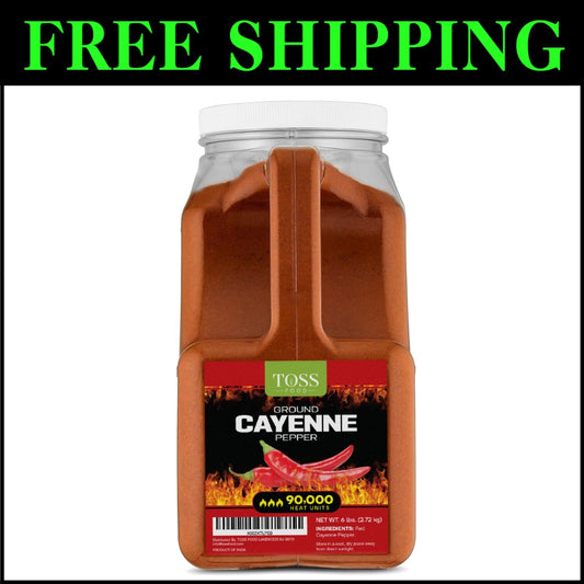 Kosher Certified 6 LB Ground Cayenne Pepper - 90,000 Heat Units for Spicy Flavor