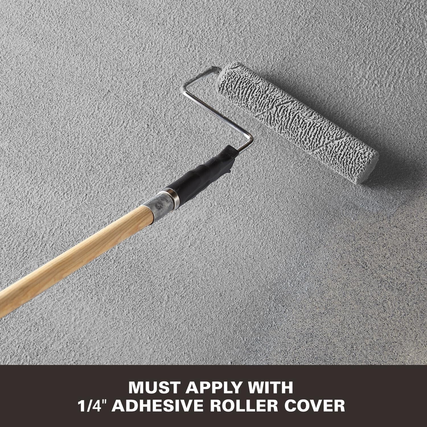 Water-Resistant Decorative Concrete Paint, 1 Gallon Gray for Driveways & Patios