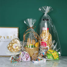 Load image into Gallery viewer, Durable 20" x 30" Clear Cellophane Bags with Twist Ties for Events - 100 Pcs