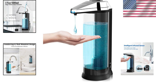 Elegant 500ml Touchless Soap Dispenser - Infrared Sensor with Adjustable Volume