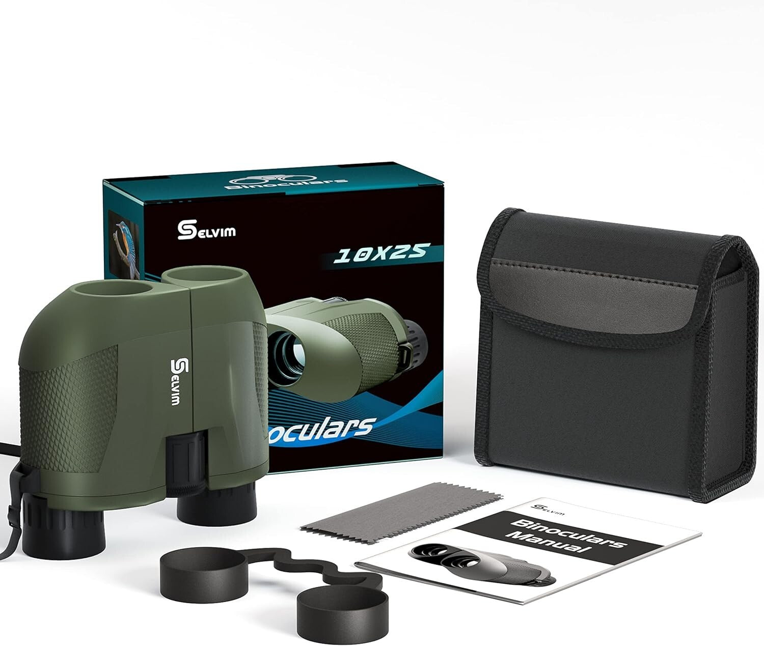 Lightweight 10x25 Binoculars for Kids & Adults - Ideal for Sports & Travel