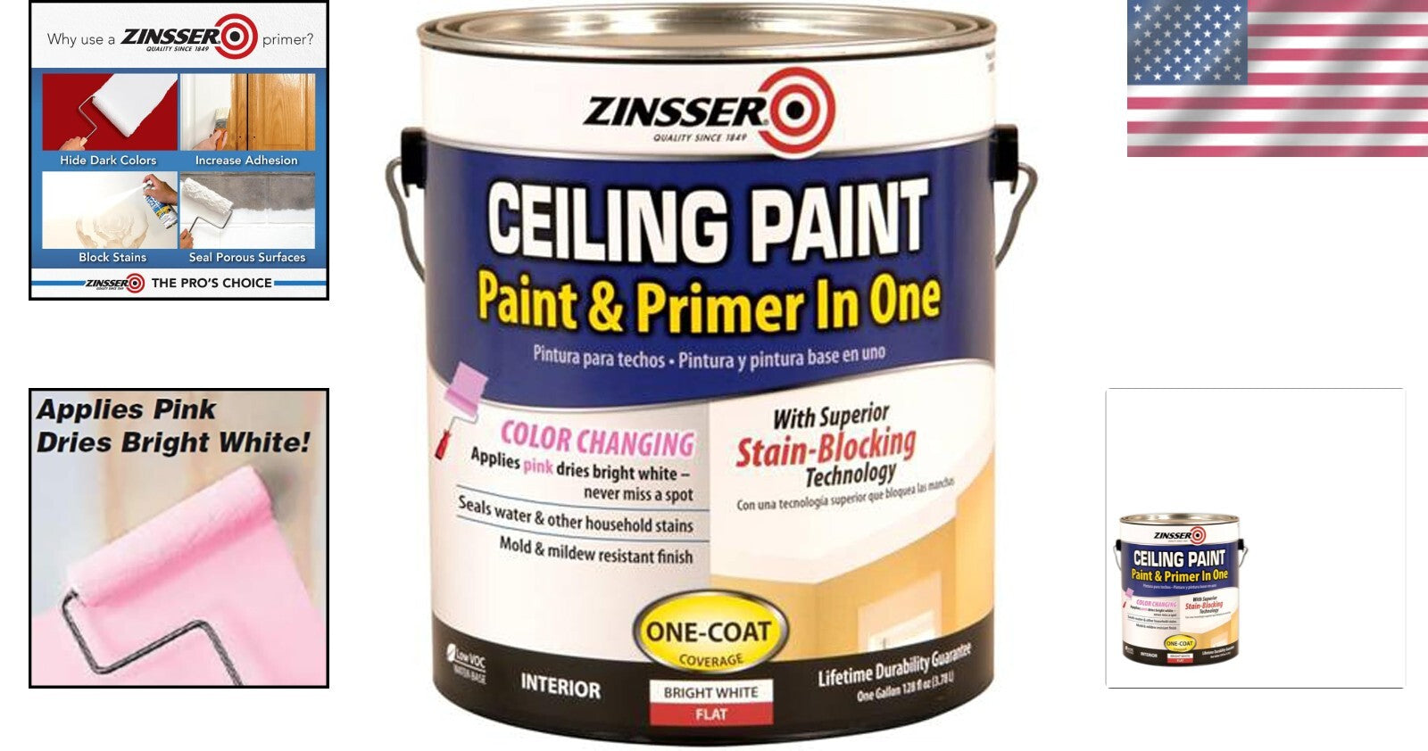 Advanced 1 Gallon Ceiling Paint & Primer - Covers 250-400 Sq. Ft. Effortlessly