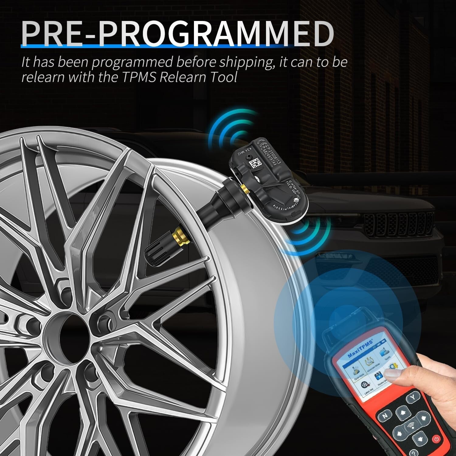 High Accuracy TPMS Sensors for RAM 2500 3500 4500 5500 & Jeep Cherokee - OE Fit