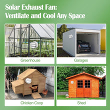 Load image into Gallery viewer, 6” Solar Powered Exhaust Fan with Bifacial Panel for Chicken Coops &amp; Greenhouses