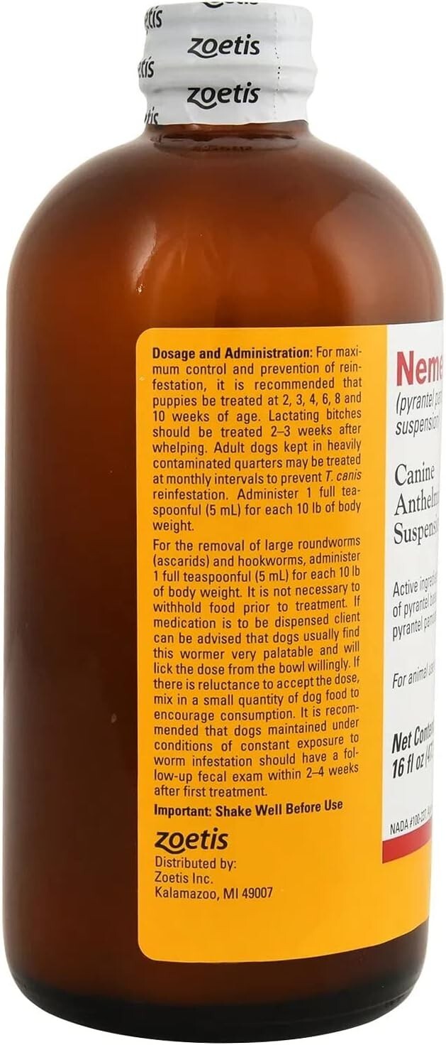 Convenient 16 oz Nemex Wormer – Safe Oral Treatment for Roundworms & Hookworms