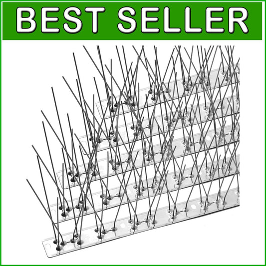 Weather-Resistant Bird Deterrent Spikes - 73.7 Feet, Ideal for Roofs and Gutters