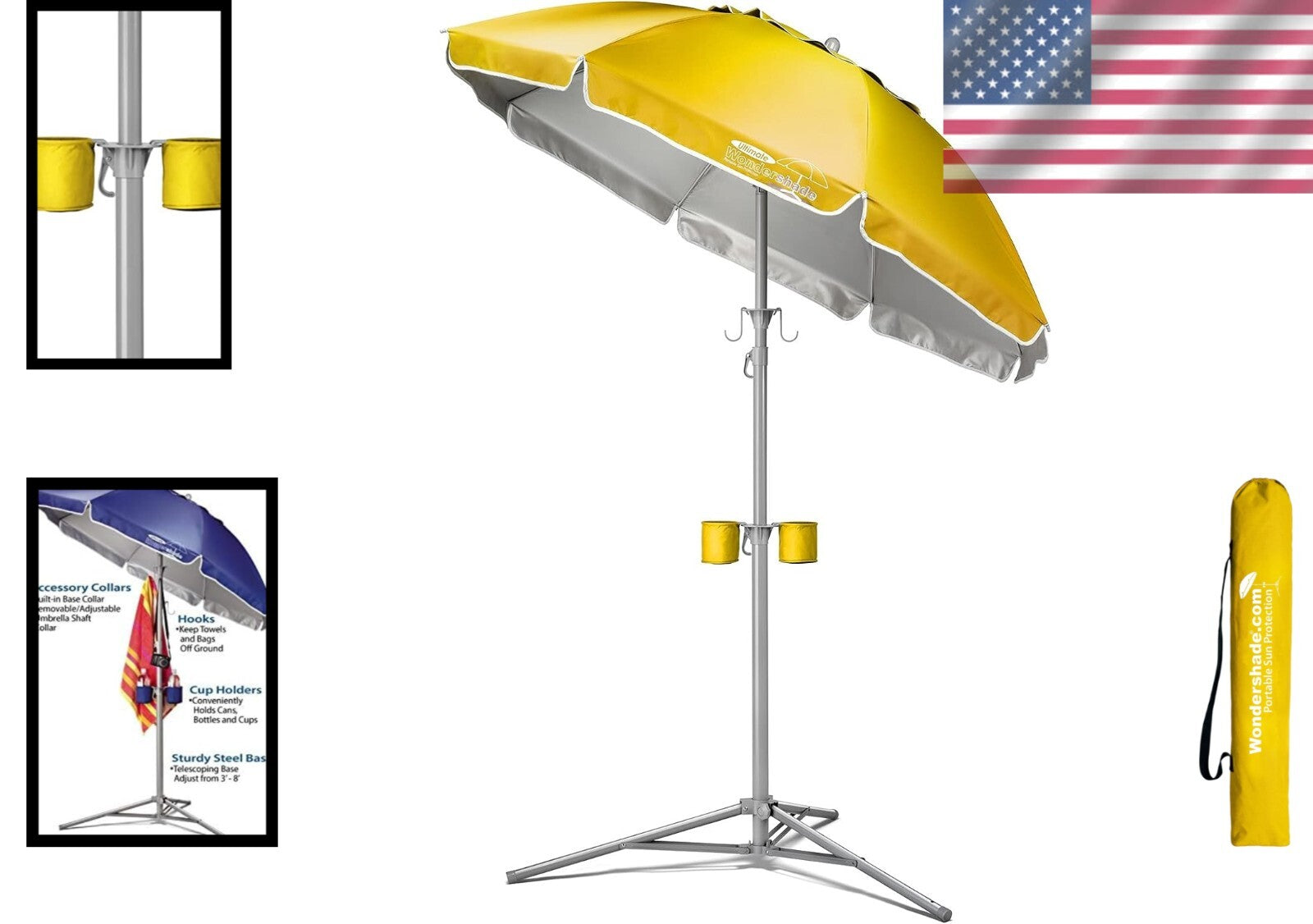 Adjustable Portable Sun Shade Umbrella - 98% UV Protection for Outdoor Comfort