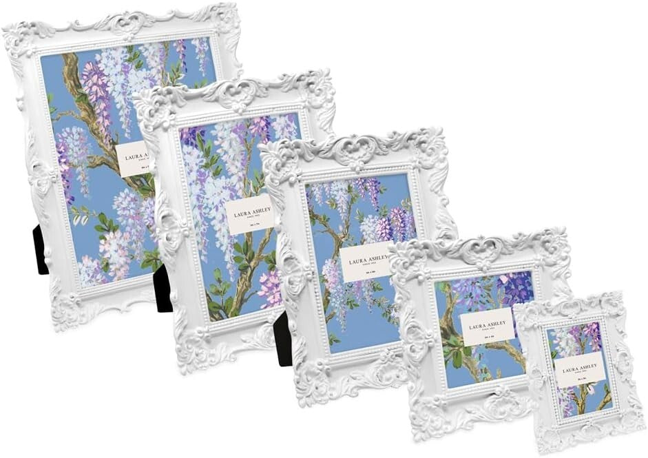 8x10 Elegant Handcrafted Floral Picture Frame – Tabletop and Wall Mount Design