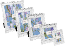 Load image into Gallery viewer, 8x10 Elegant Handcrafted Floral Picture Frame – Tabletop and Wall Mount Design