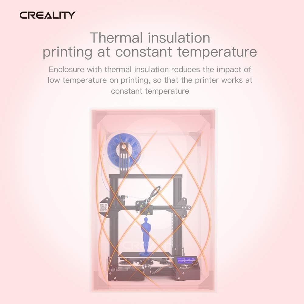 Stable 3D Printer Enclosure with Constant Temperature Control - Foldable Design