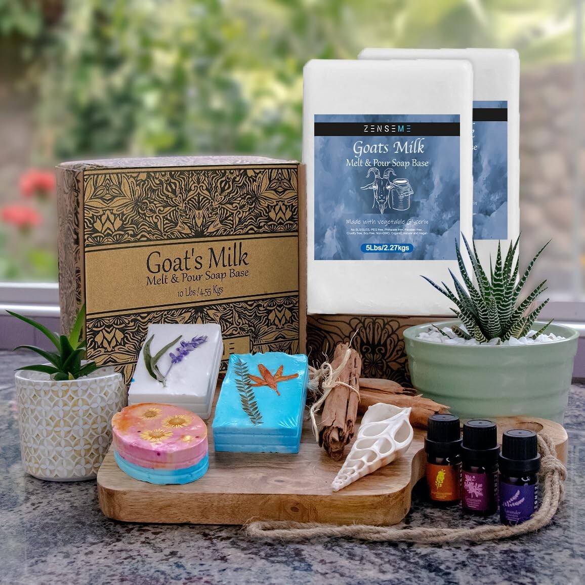 10LBS Goat's Milk Soap Base - Organic, SLS/SLES & PEG Free for Easy Soap Making