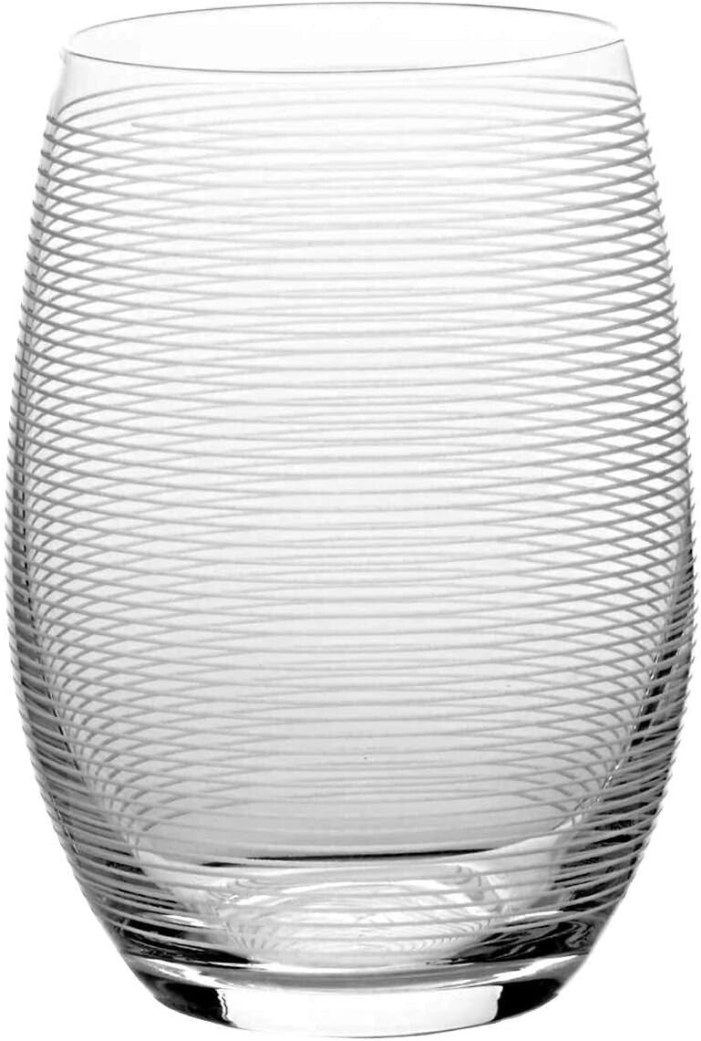 Durable Lead-Free Crystal Stemless Wine Glasses - Dishwasher Safe, Set of 6
