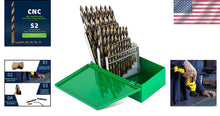 Load image into Gallery viewer, 29-Piece High-Speed Cobalt Stubby Drill Bit Set for Precision Metal Cutting