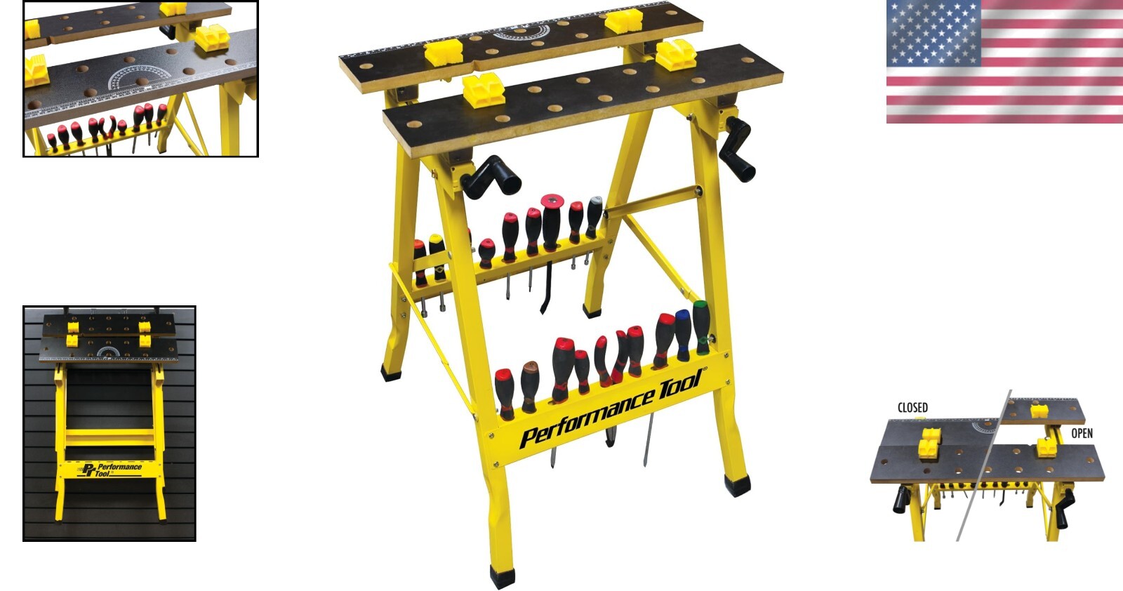 Compact Folding Workbench & Vise with Printed Tabletop for Precision Tasks