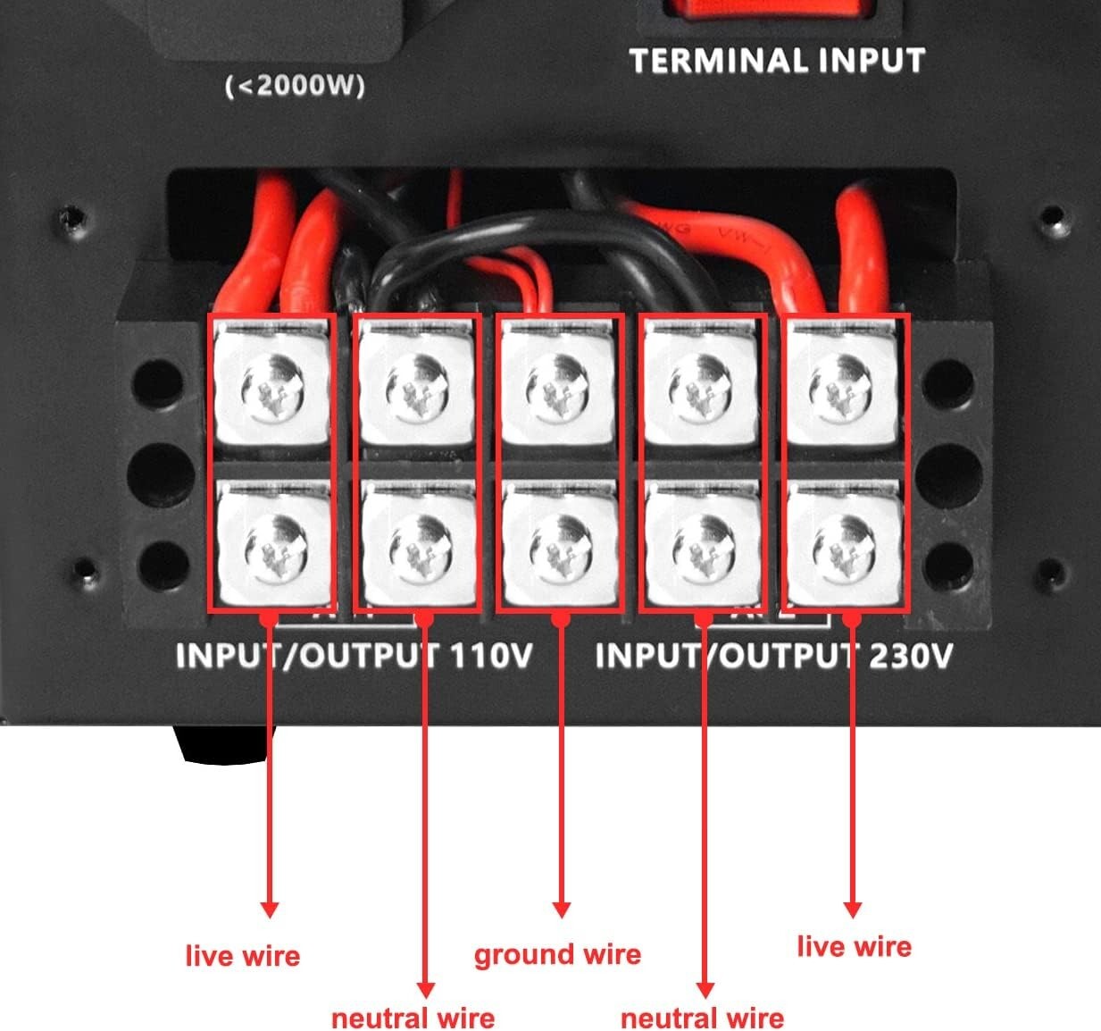 Efficient 5000W Voltage Converter with Three Sockets - Seamless Power Adaptation
