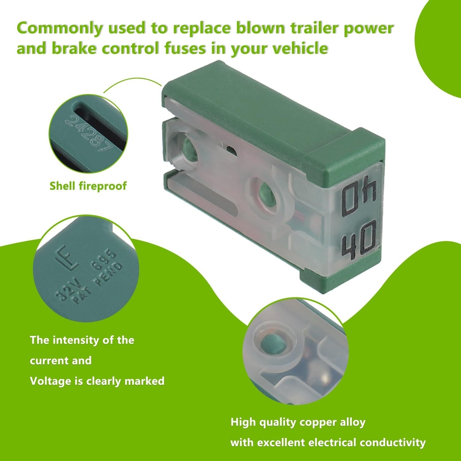 Versatile 14-Piece MCASE Fuse Cartridge Kit - 15A-60A for Automotive Needs