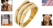 Load image into Gallery viewer, Luxury Waterproof Gold Ring for Women - Everyday Stackable &amp; Sweatproof, Size 6