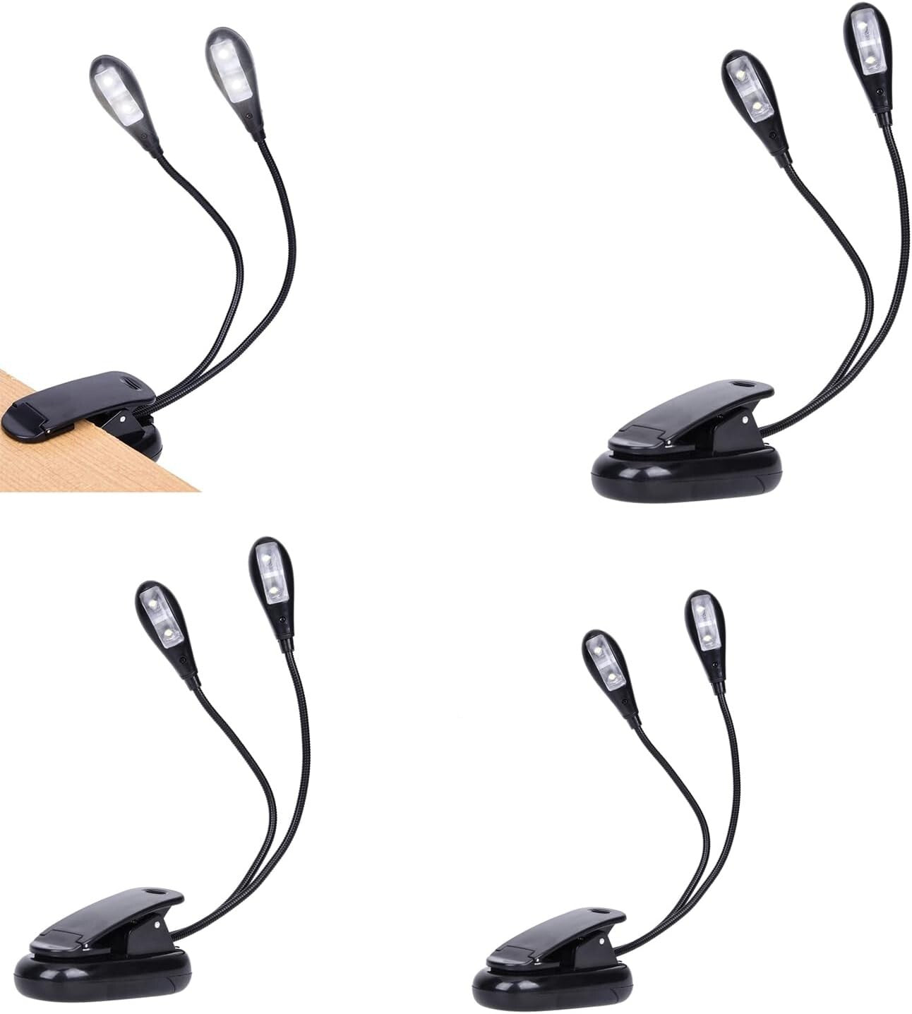 Adjustable USB & AAA Battery Clip-On Music Stand Lights - Perfect for Travel