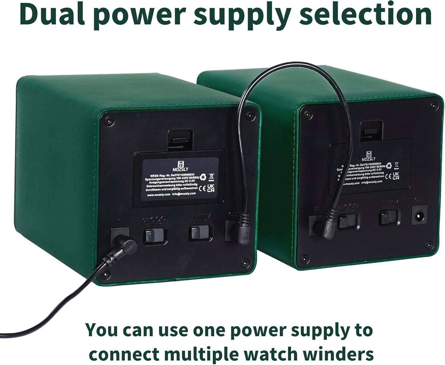 Elegant Watch Winder for Automatic Watches - Quiet Motor, 12 Rotation Settings