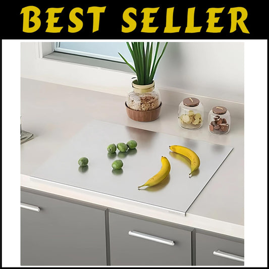 23.6 x 19.6 in Stainless Steel Cutting Board with Anti-Slip Mat - Heavy Duty