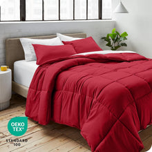 Load image into Gallery viewer, All-Season Ultra-Soft Comforter Set for Oversized King Beds - Red &amp; Modern Look