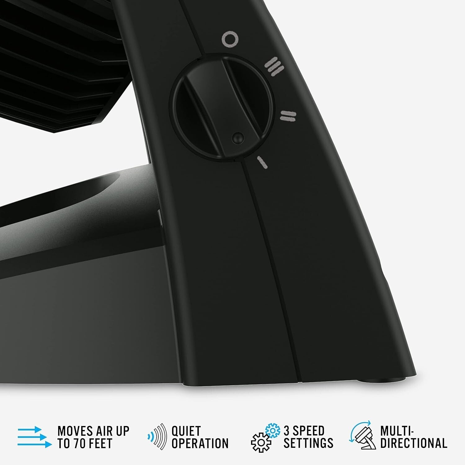 630 Mid-Size Whole Room Air Circulator Fan - 3-Speed, Adjustable Tilt & Quiet