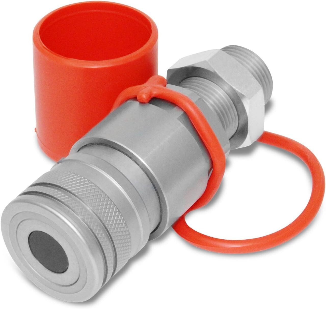 Heavy-Duty Flat Face Hydraulic Quick Connect Coupler - 5/8 ORFS Mount
