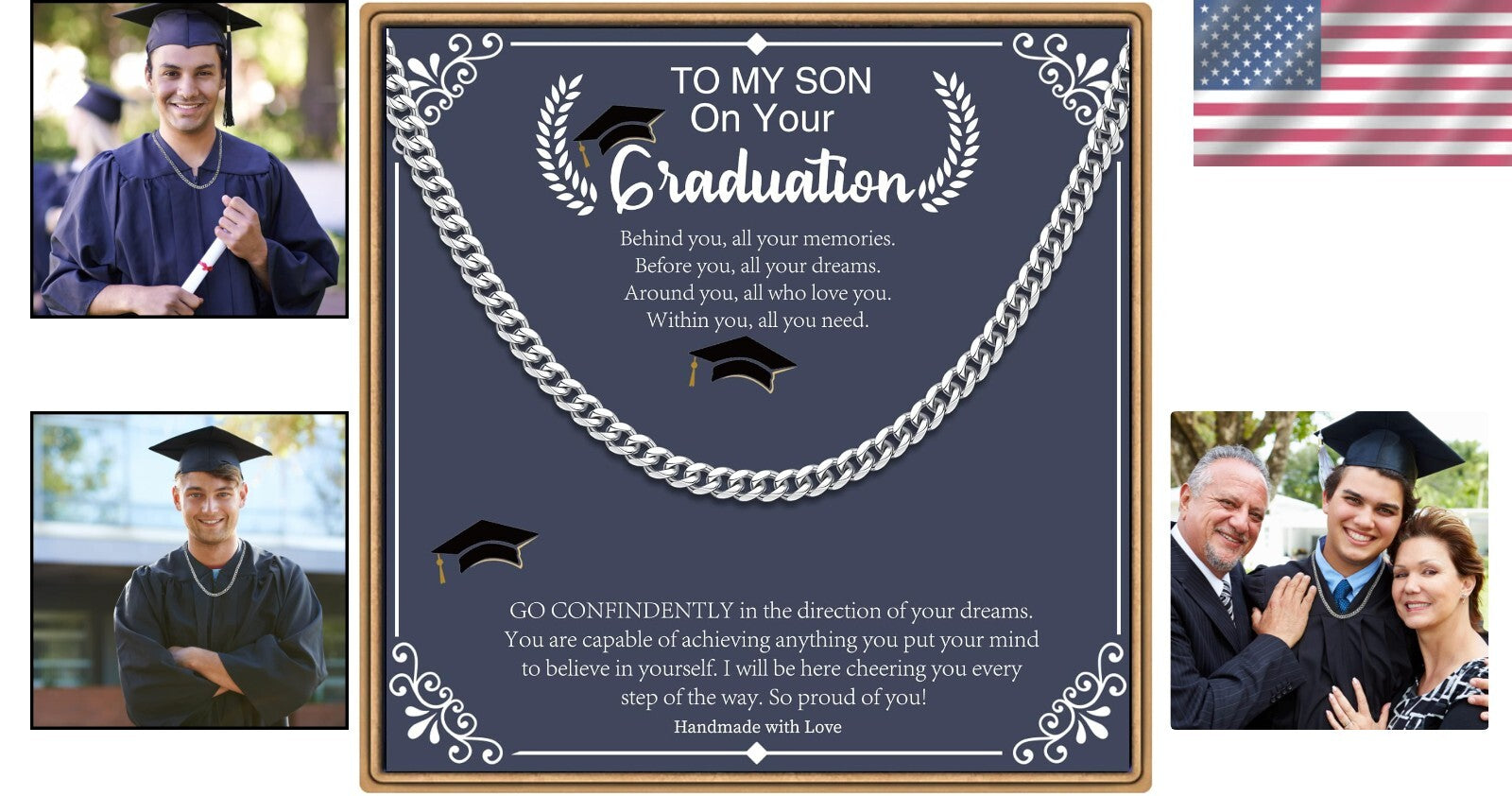 Men's 20in Cuban Link Chain - Stylish Graduation Gift for Dad, Son, or Uncle