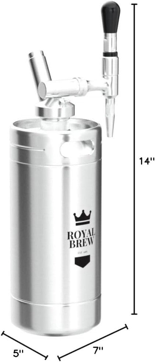 Stainless Steel Nitro Cold Brew Coffee Maker - 128 Oz, Perfect for Coffee Lovers