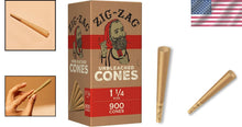 Load image into Gallery viewer, Pre Rolled Cones Bulk Pack - 900 Unbleached Flax Cones, Tips &amp; Tubes Included
