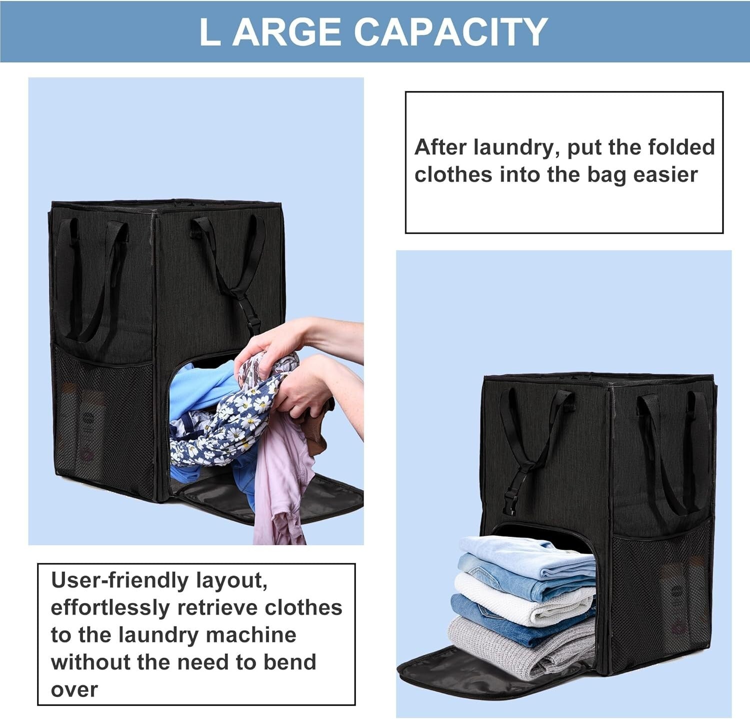 Sturdy Laundry Backpack with Expandable Capacity - Perfect for College Life