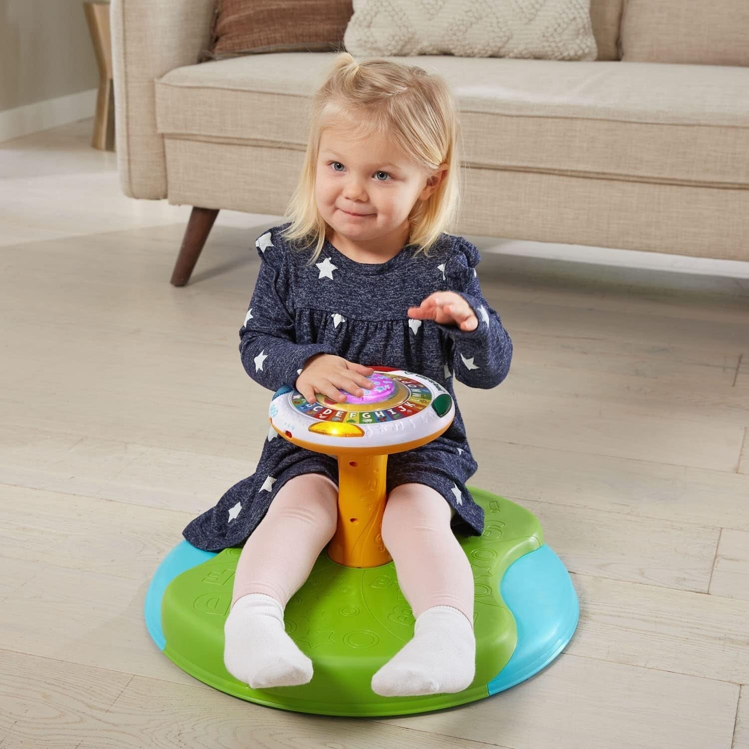 Battery-Powered Spinning Wheel: Letters and Animal Sounds for Kids Ages 1.5+