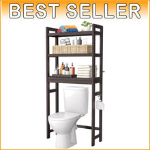 Load image into Gallery viewer, Modern 3-Tier Bamboo Bath Organizer with Anti-Tilt Features - Stylish Storage