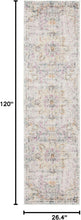 Load image into Gallery viewer, Durable Bohemian Runner Rug 2'2"x10' - Stain Resistant &amp; Non-Shedding Grey/Gold