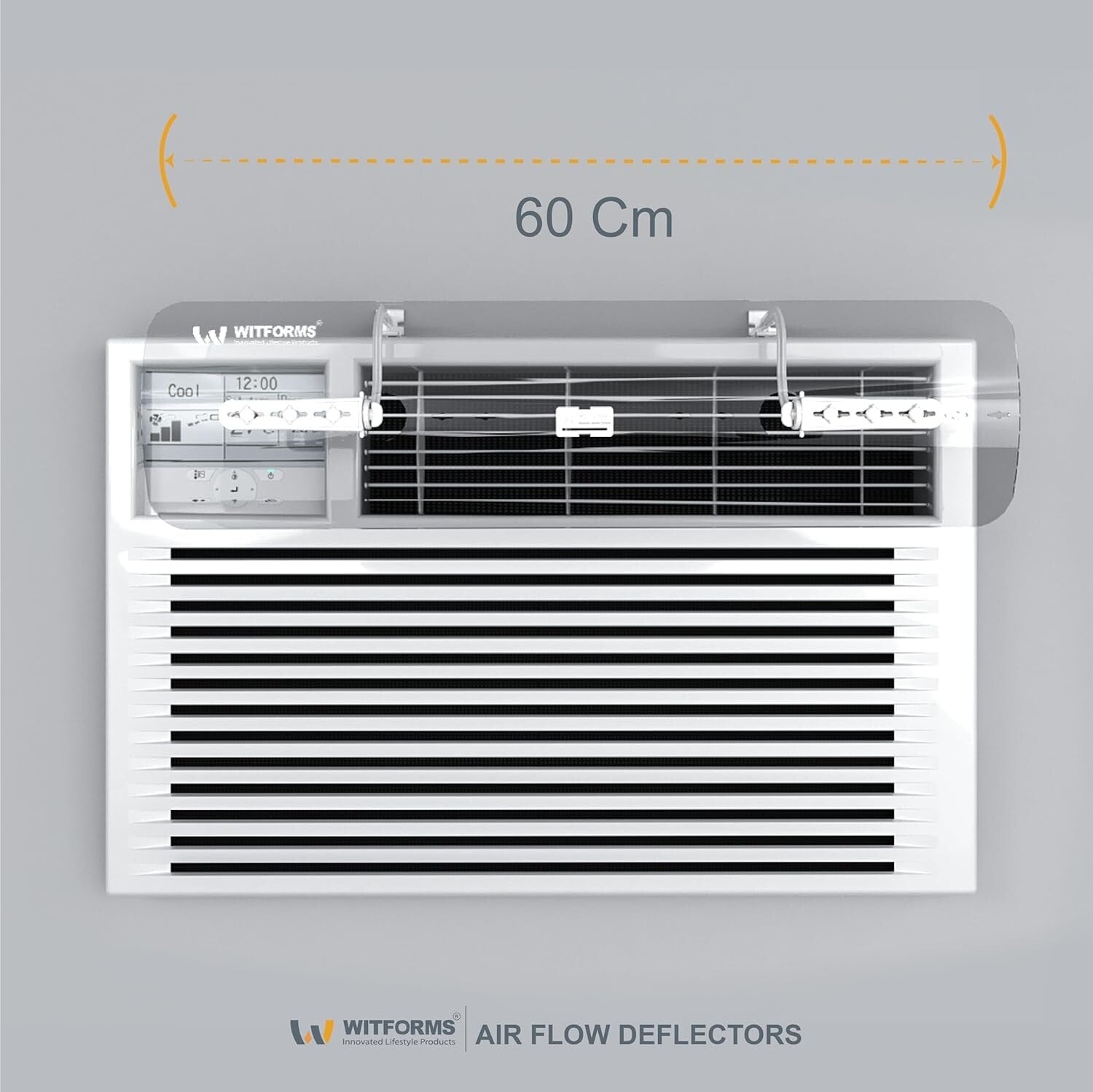 Comfortable Indoor Climate Control: Adjustable Window Air Deflector with Remote