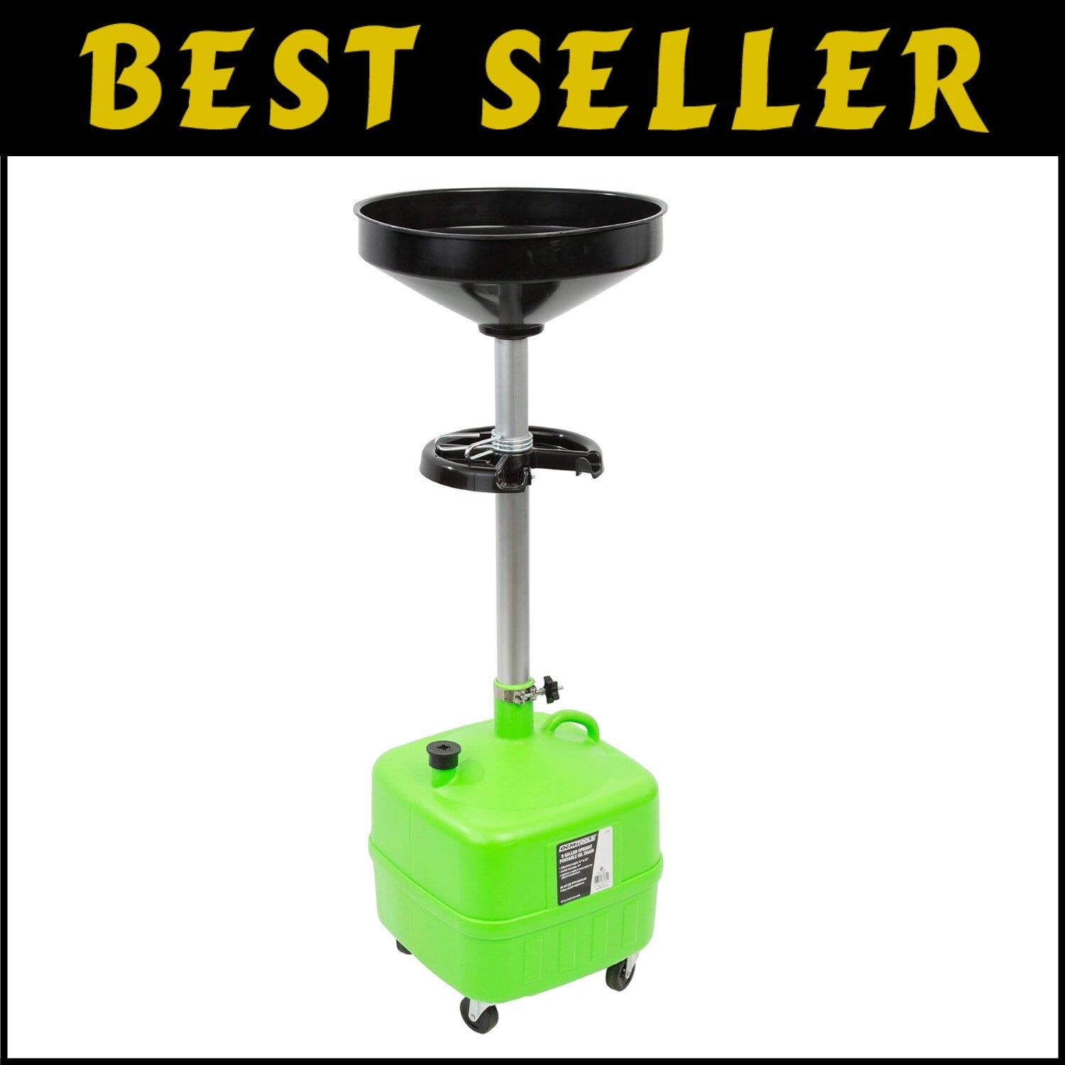 Versatile 9 Gallon Oil Catch Pan with High-Volume 17" Funnel - Easy Disposal