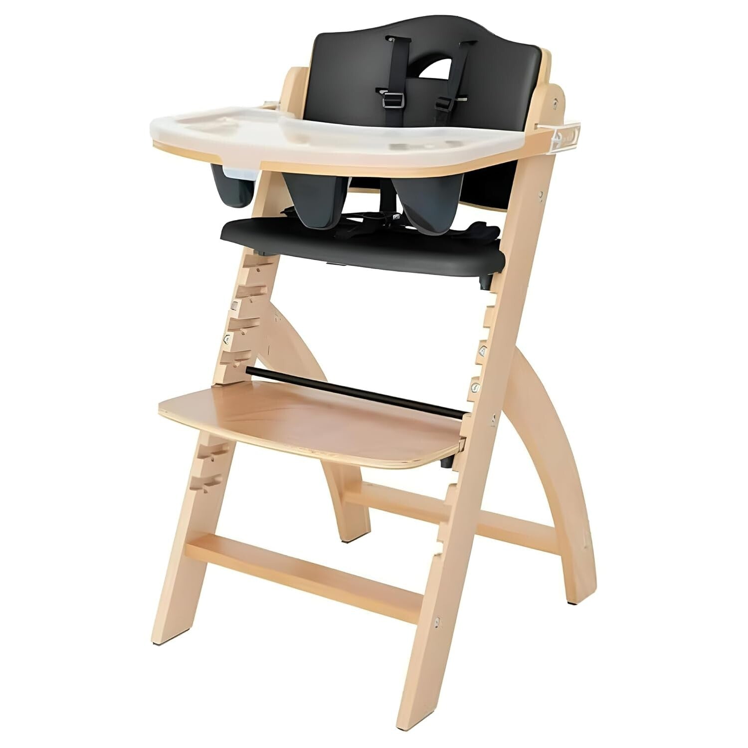 Portable Wooden High Chair for Kids - Easily Transforms from High Chair to Chair