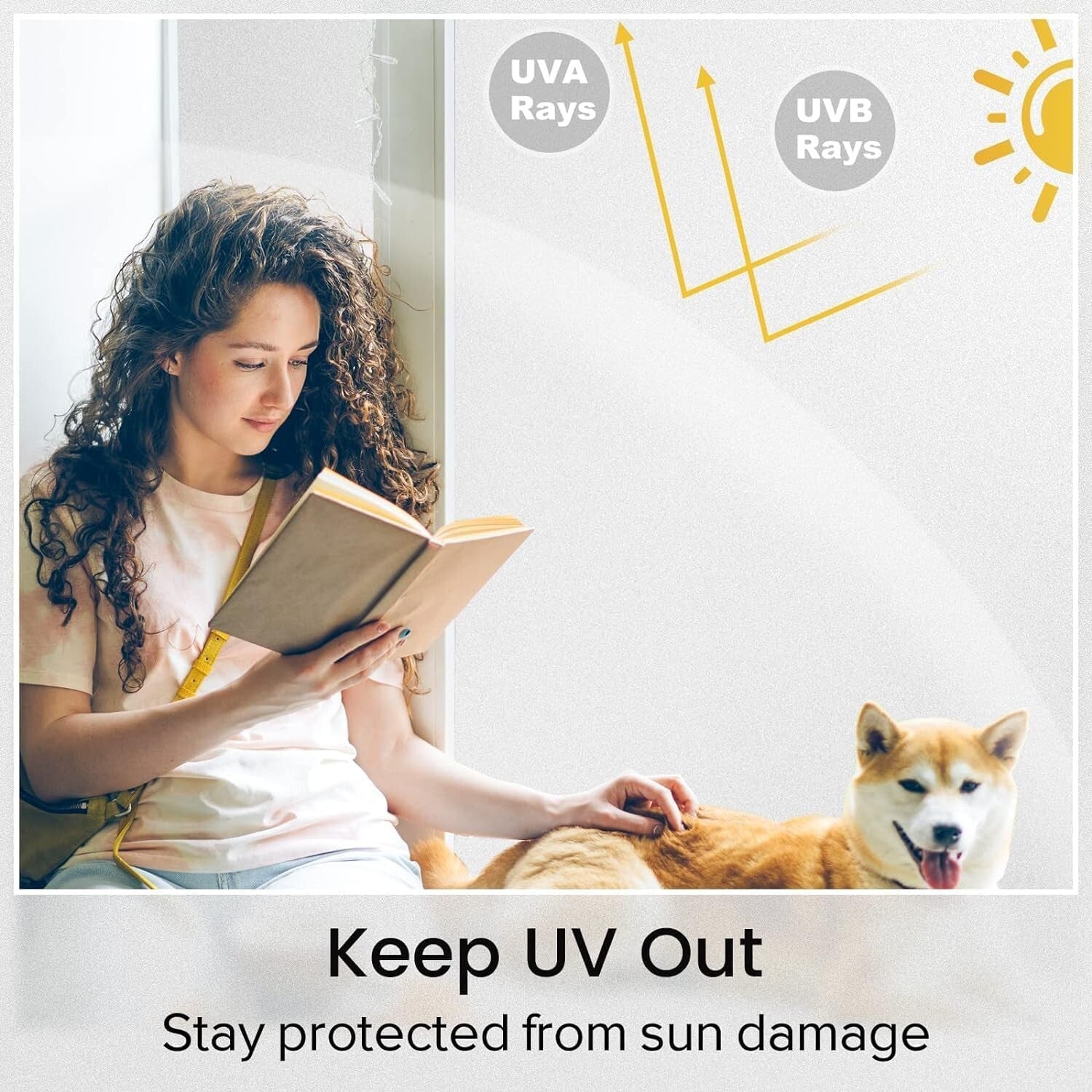 Static Cling Matte White Window Film - 99% UV Protection & Easy Application