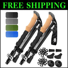Load image into Gallery viewer, Adjustable &amp; Durable Folding Trekking Poles with Cork Grips - For All Adventures