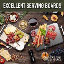 Load image into Gallery viewer, Versatile Double-Sided Kitchen Cutting Board with Stainless Steel Handle - 16x11