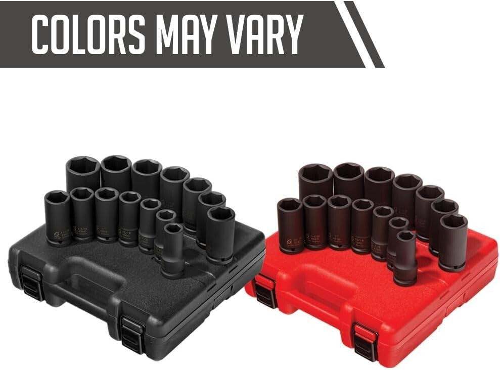 14-Piece SAE Deep Impact Sockets, 3/4 Inch Drive - Lifetime Warranty Included