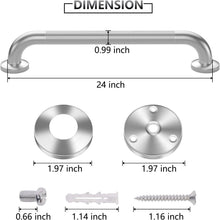 Load image into Gallery viewer, 24-Inch Polished Stainless Steel Grab Bars - 500 lb Capacity for Safety