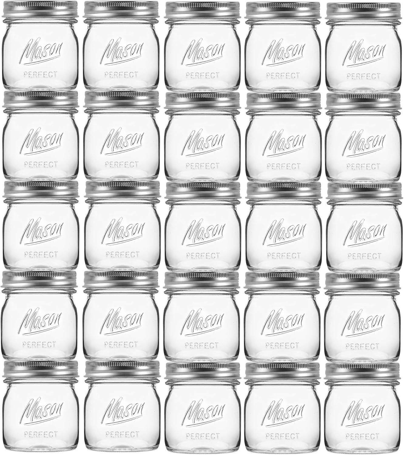 Elegant 24 Pack 8 oz Mason Jars with Airtight Lids for Stylish Food Storage