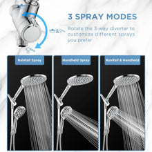 Load image into Gallery viewer, All-in-One 2-in-1 Dual Handheld Shower Head with 10 Modes &amp; Rainfall Experience