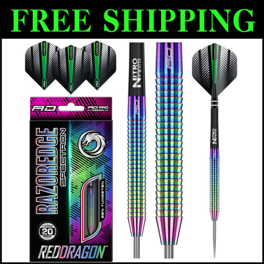 High-Performance 85% Tungsten Darts with Flights & Shafts - Multi-Coloured Style